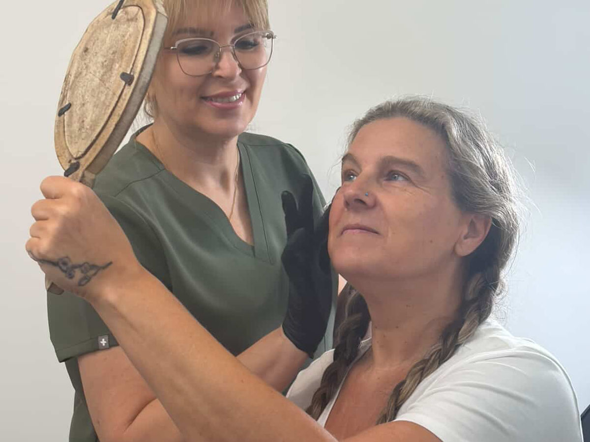 Expert hairstylist at work in Droitwich salon